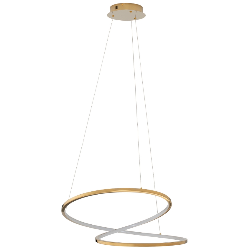 Zlaté kovové závěsné LED světlo Nova Luce Girish 60 cm Nova Luce