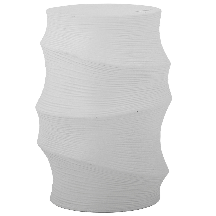 Bílý kameninový odkládací stolek Bloomingville Volise 37 cm Bloomingville