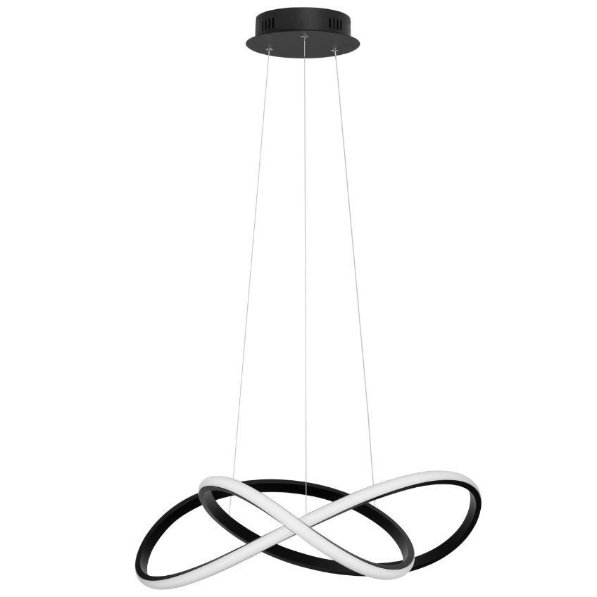 Černé kovové závěsné LED světlo Nova Luce Amara 56 cm Nova Luce