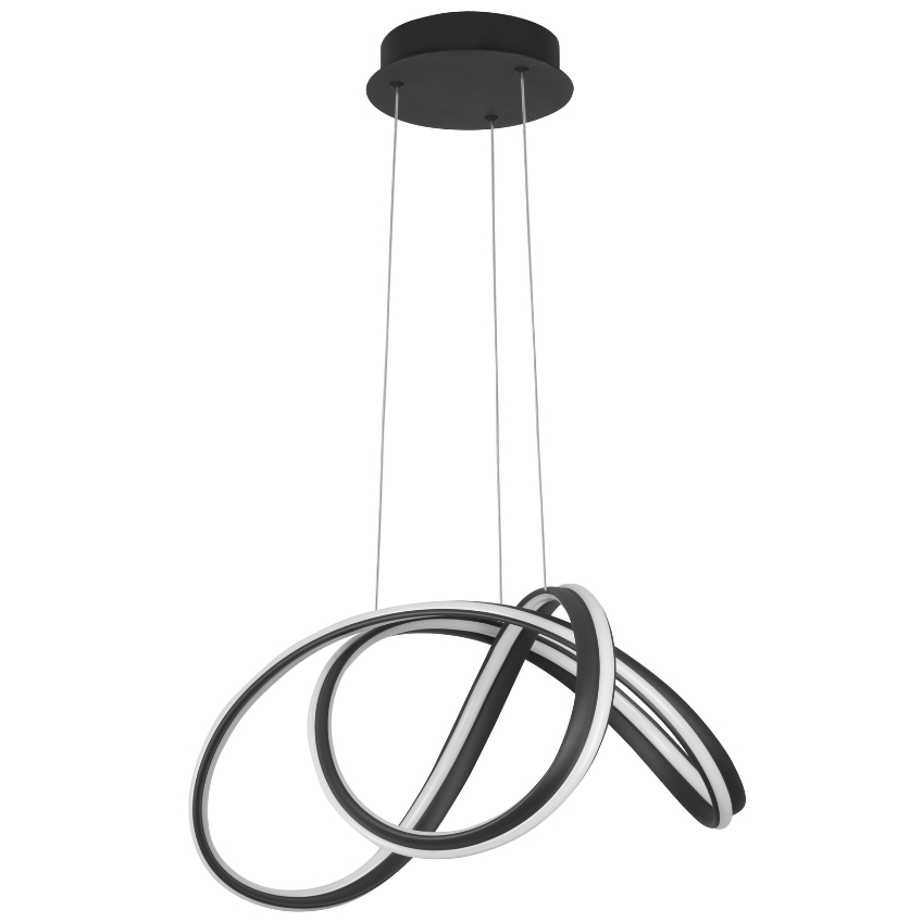Černé kovové závěsné LED světlo Nova Luce Truno 52 cm Nova Luce