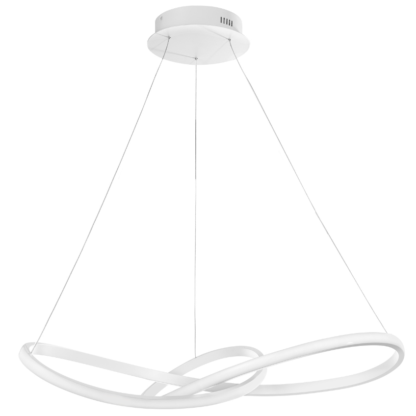 Bílé kovové závěsné LED světlo Nova Luce Fusion 72 cm Nova Luce