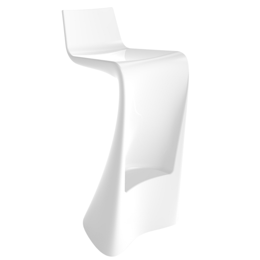 VONDOM Bílá plastová barová židle WING 72 cm VONDOM