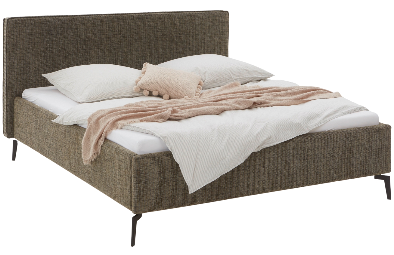 Zelená čalouněná dvoulůžková postel Meise Möbel Riva 180 x 200 cm Meise Möbel
