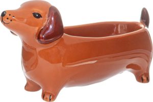 Porcel&aacute;nov&aacute; dekorativn&iacute; m&iacute;sa 5x14 cm Sausage Dog &ndash; Sass & Belle Sass & Belle