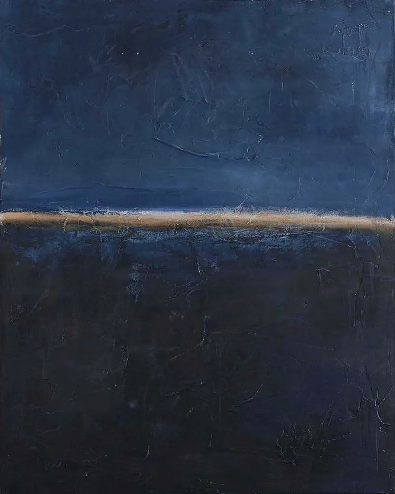 Ručně malovaný obraz 78x98 cm Edge Blue – Malerifabrikken