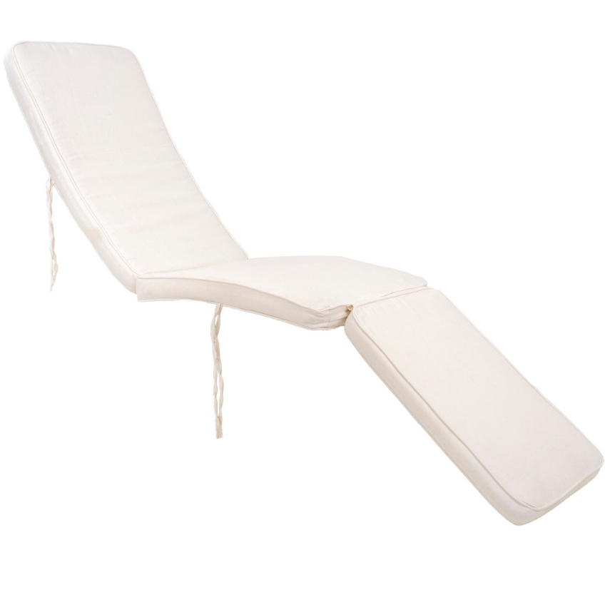 Nordic Living Bílý podsedák na zahradní lehátko Alysia Nordic Living