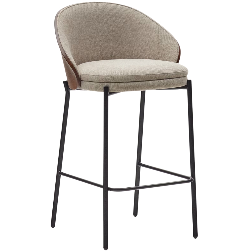 Béžová čalouněná barová židle Kave Home Eamy II. 65 cm Kave Home
