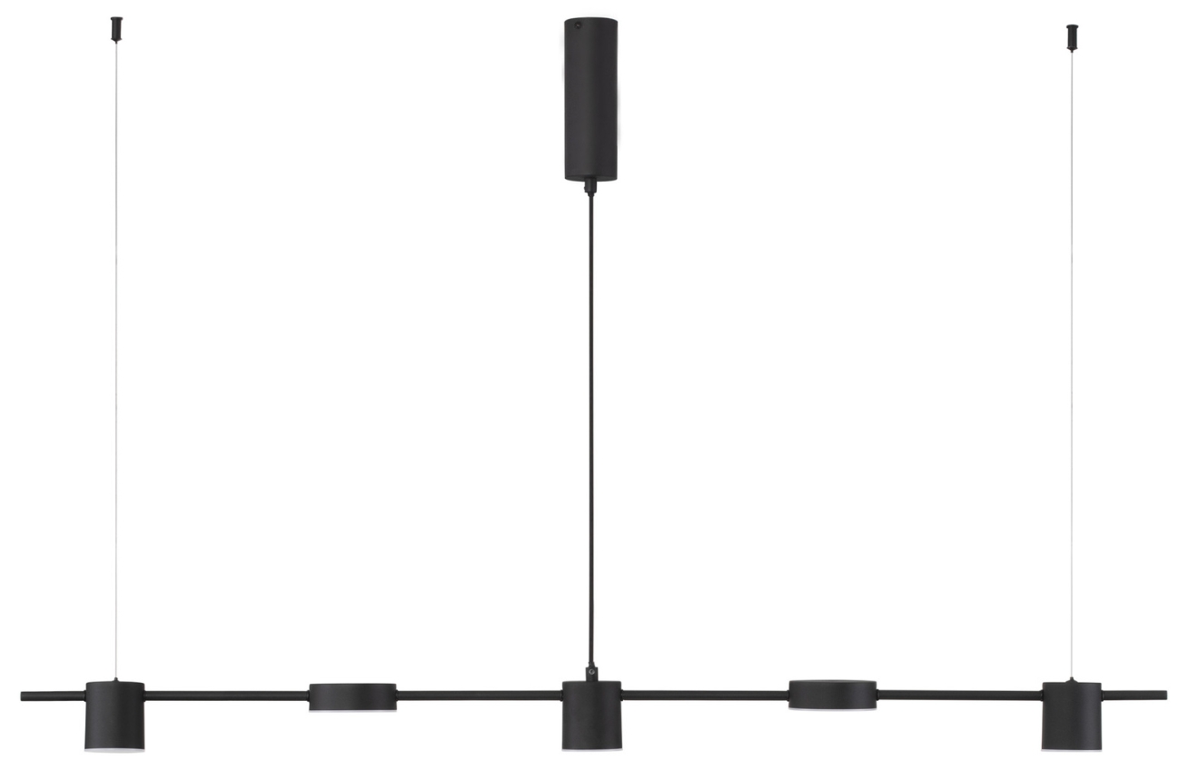 Černé kovové závěsné LED světlo Nova Luce Nordik 127 cm Nova Luce