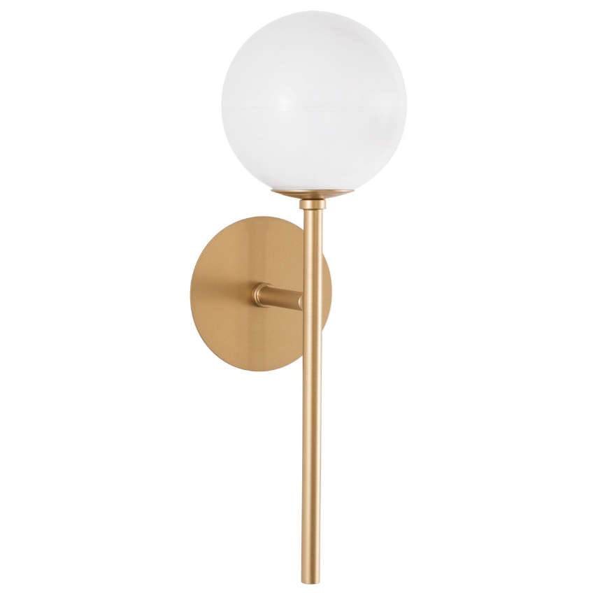 Bílo-zlaté skleněné nástěnné světlo Nova Luce Cantona Nova Luce