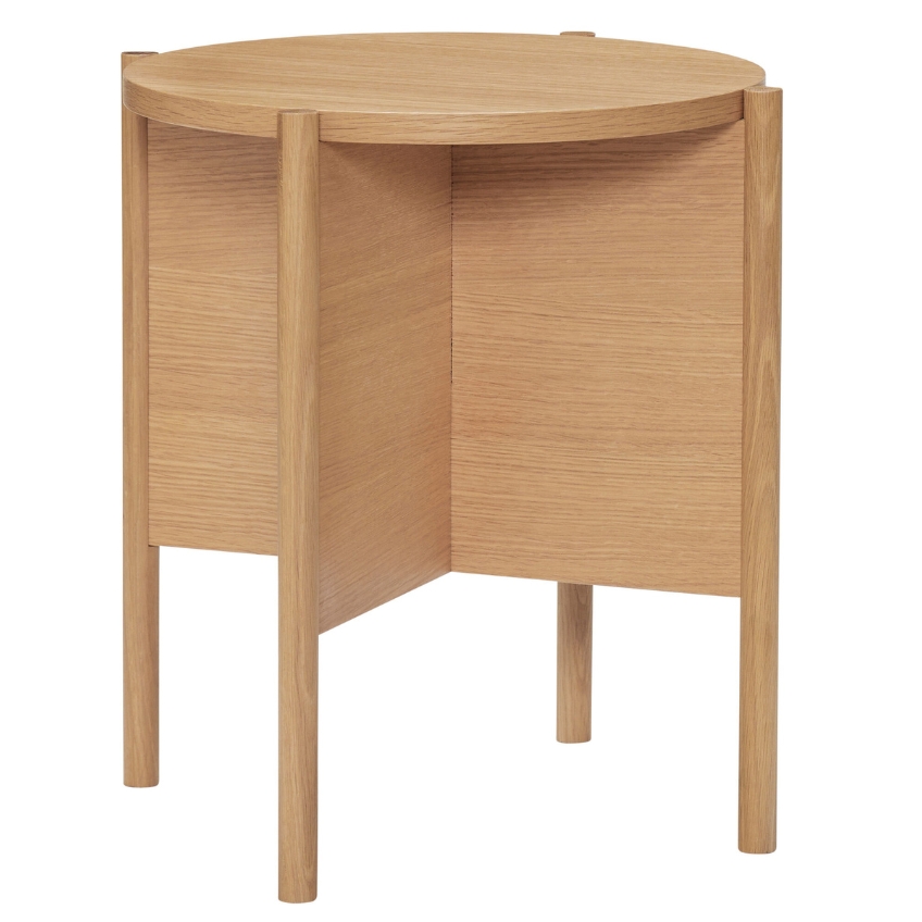 Dubový odkládací stolek Hübsch Heritage 45 cm Hübsch