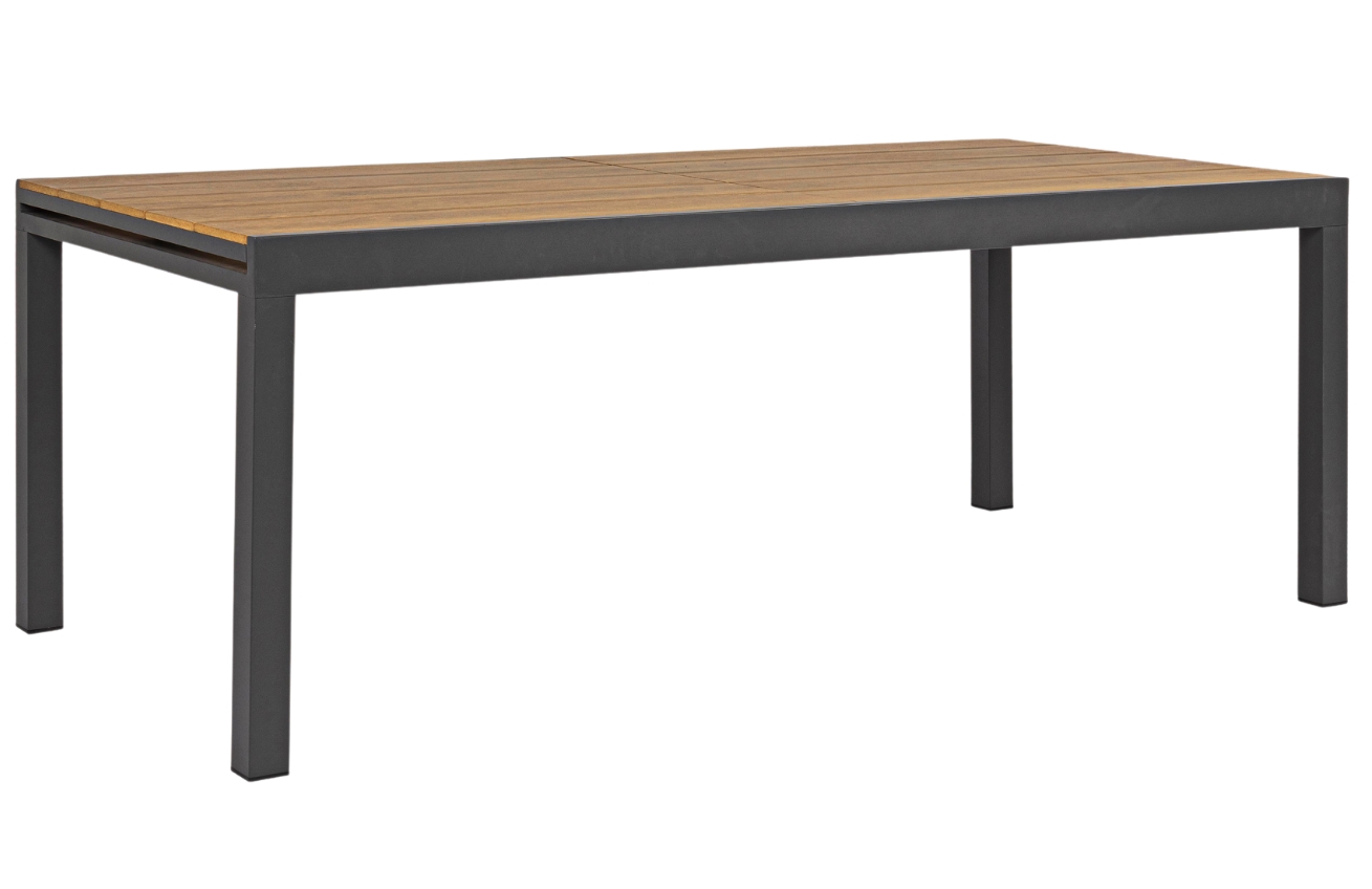 Antracitový hliníkový zahradní stůl Bizzotto Elias 200/300 x 95 cm Bizzotto
