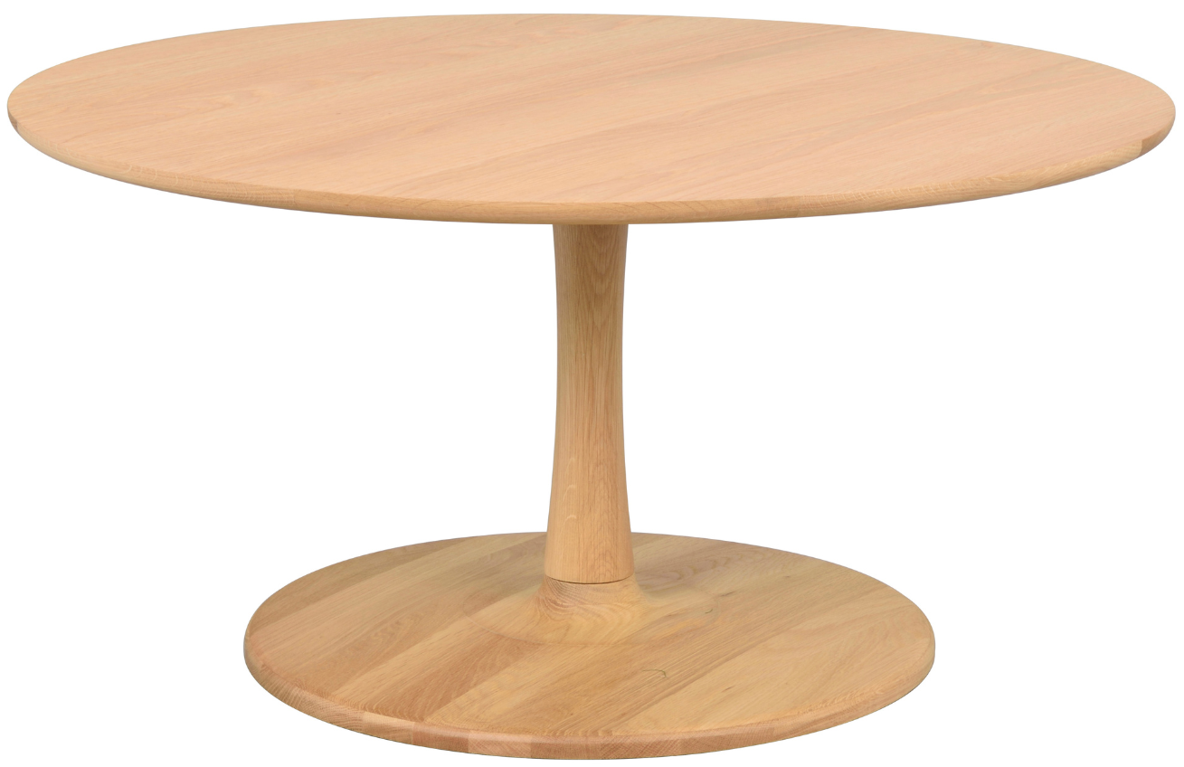 Dubový kulatý konferenční stolek ROWICO HOBART 90 cm Rowico