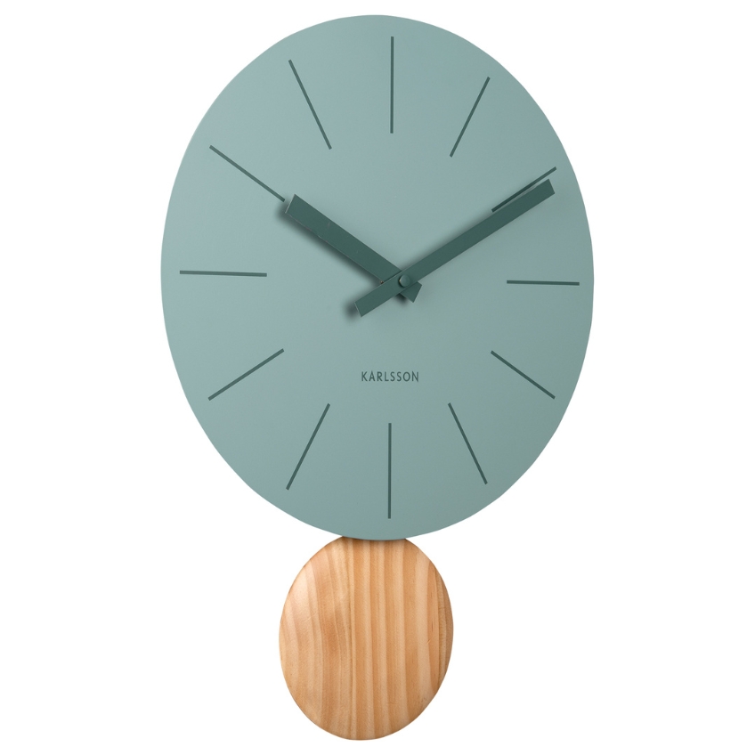 Time for home Tyrkysové nástěnné hodiny Lora 30 cm Time for home