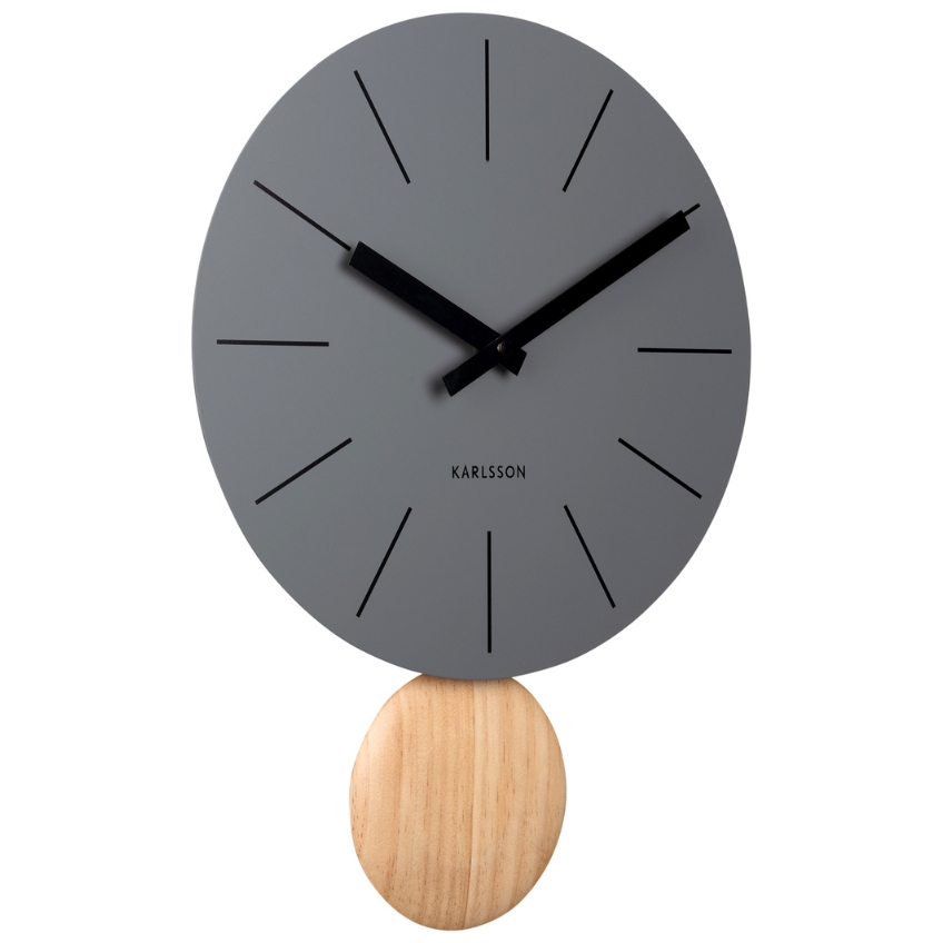 Time for home Tmavě šedé nástěnné hodiny Lora 30 cm Time for home