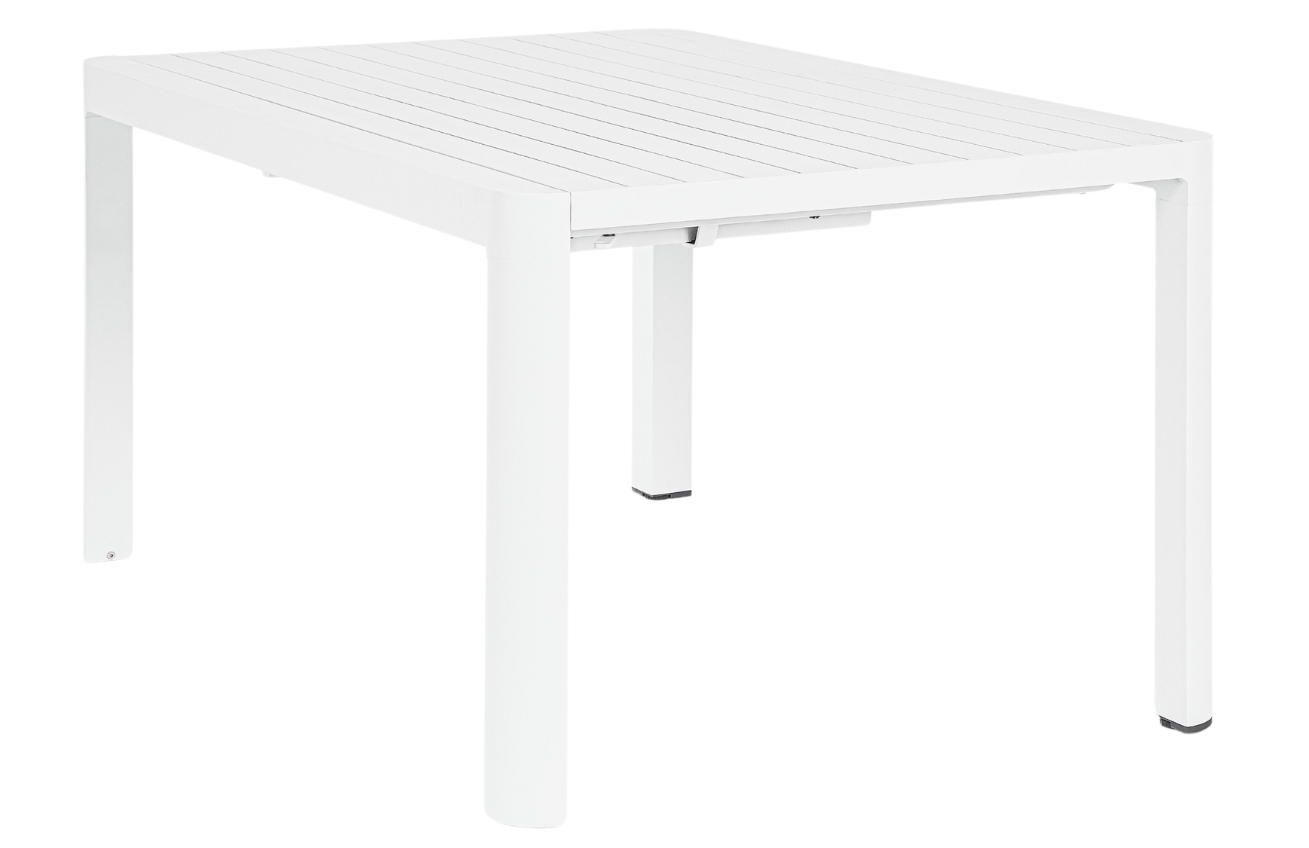 Bílý hliníkový rozkládací zahradní stůl Bizzotto Kiplin 149 x 97/149 cm Bizzotto