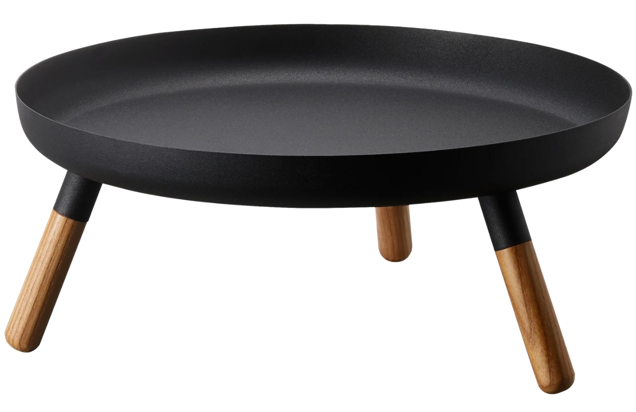 Černý kovový podnos Yamazaki Plain 32 cm YAMAZAKI