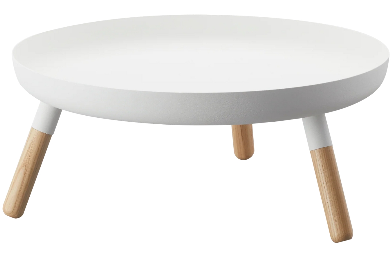 Bílý kovový podnos Yamazaki Plain 32 cm YAMAZAKI