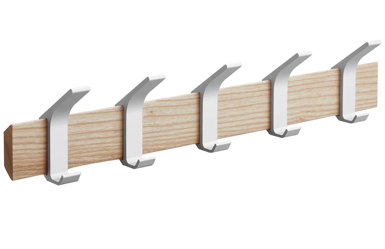 Dřevěný nástěnný věšák Yamazaki Rin 10 x 50 cm YAMAZAKI