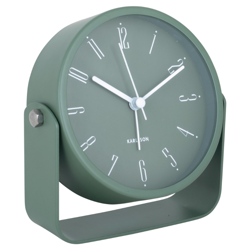 Time for home Zelený kovový budík Grand Time for home