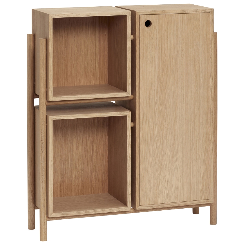 Dubová komoda Hübsch Cube 76 x 25 cm Hübsch