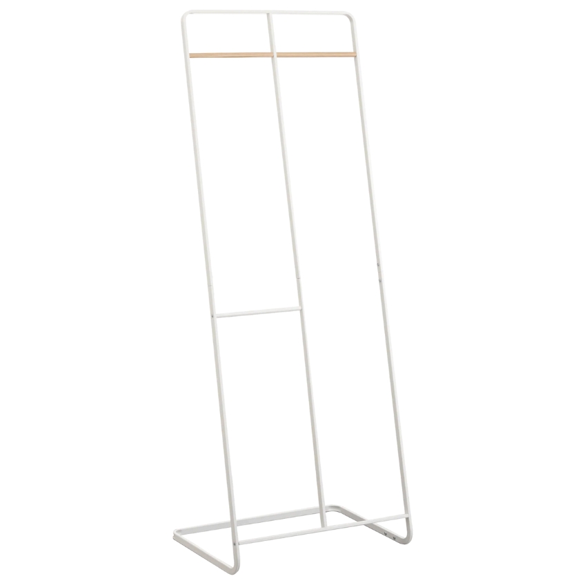 Bílý kovový stojací věšák Yamazaki Tower 163 cm YAMAZAKI