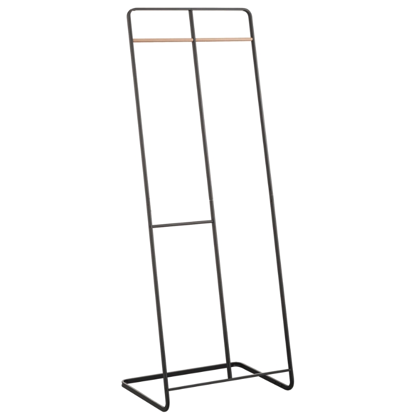 Černý kovový stojací věšák Yamazaki Tower 163 cm YAMAZAKI