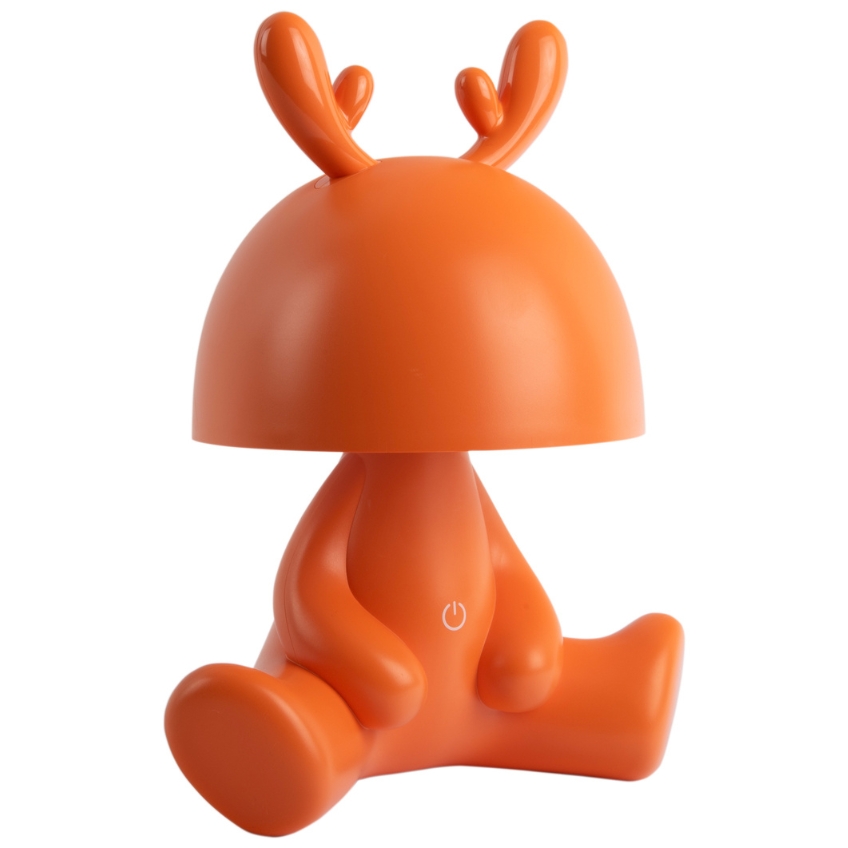 Time for home Oranžová plastová dětská LED lampa Fawn 27 cm Time for home