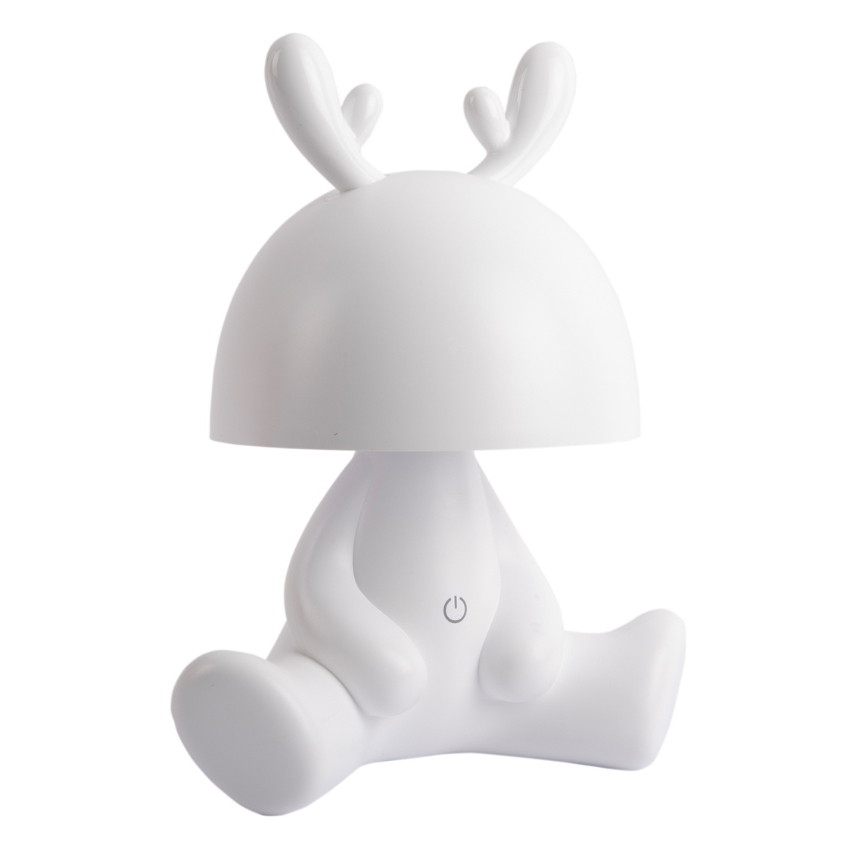Time for home Bílá plastová dětská LED lampa Fawn 27 cm Time for home