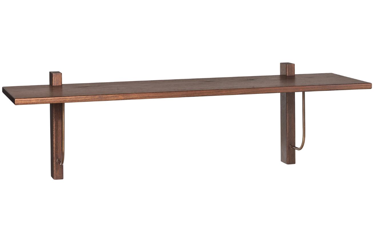 Audo CPH Hnědá dubová nástěnná police AUDO CORBEL 100 x 45 cm Audo CPH