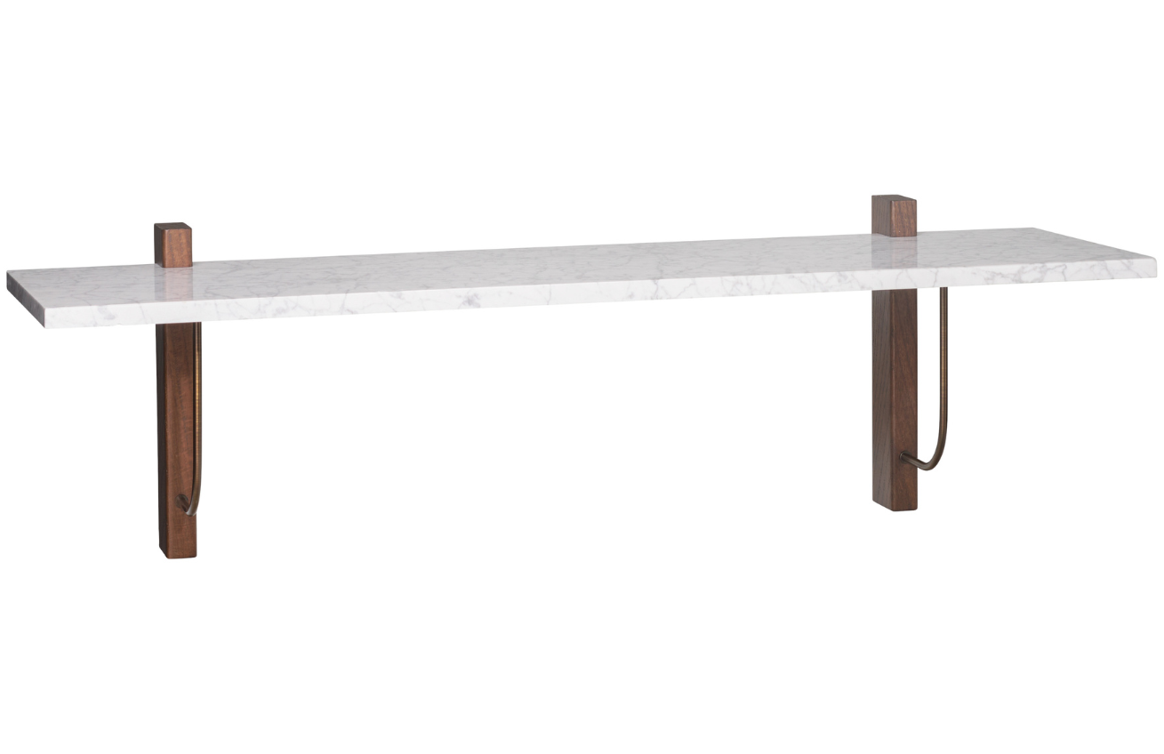 Audo CPH Bílá mramorová nástěnná police AUDO CORBEL 100 x 45 cm Audo CPH