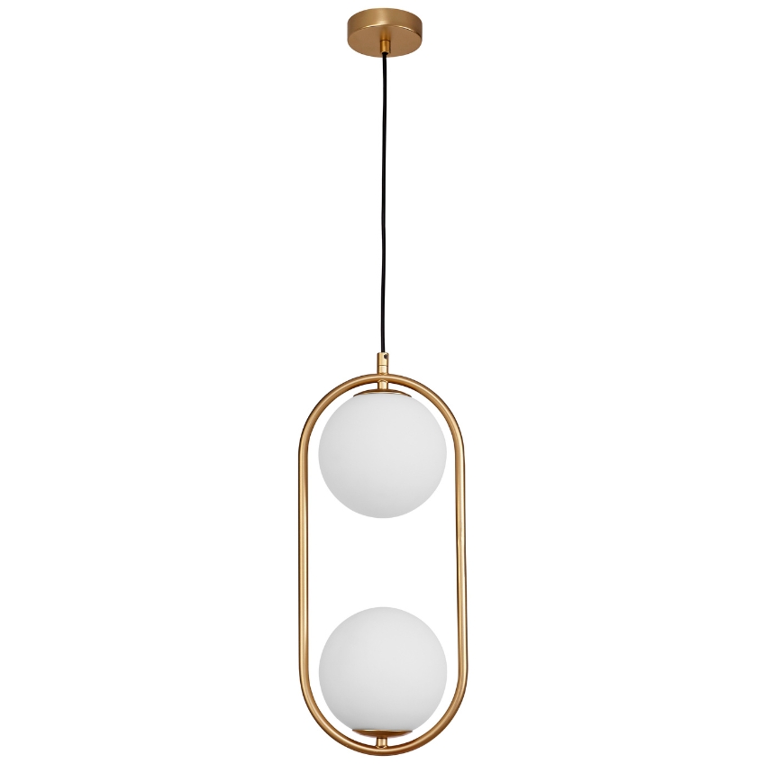 Opálově bílé skleněné závěsné světlo Nova Luce Obitar II. 20 cm Nova Luce