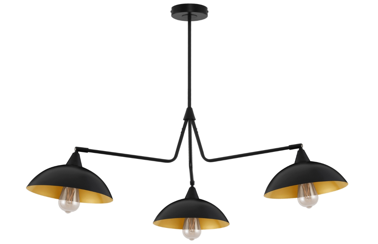 Černé kovové závěsné světlo Nova Luce Mirba II. 113 cm Nova Luce