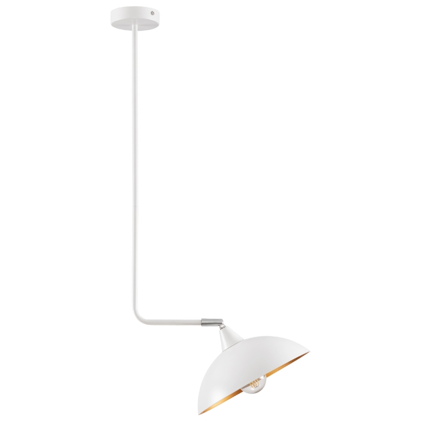 Bílé kovové závěsné světlo Nova Luce Mirba 40 cm Nova Luce