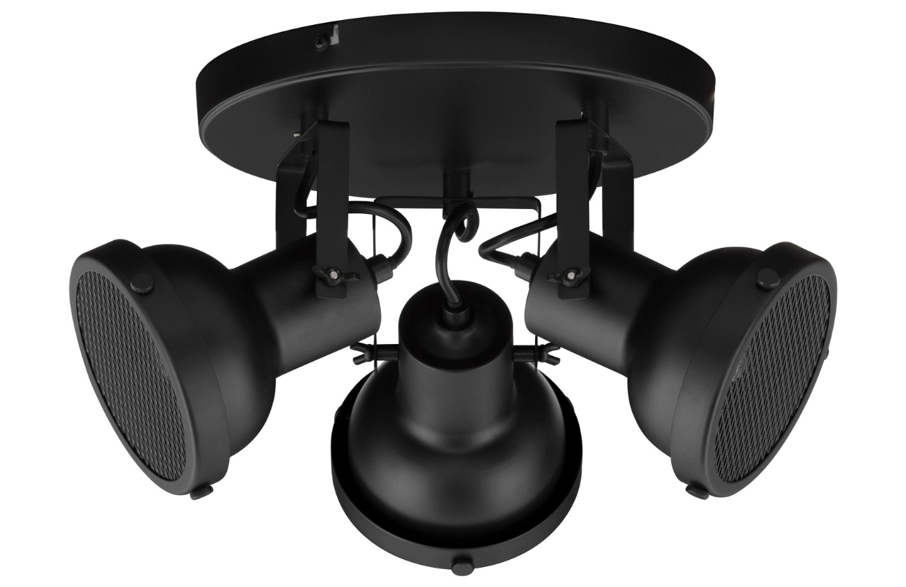 Černé kovové stropní světlo Nova Luce Ruvi 24 cm Nova Luce