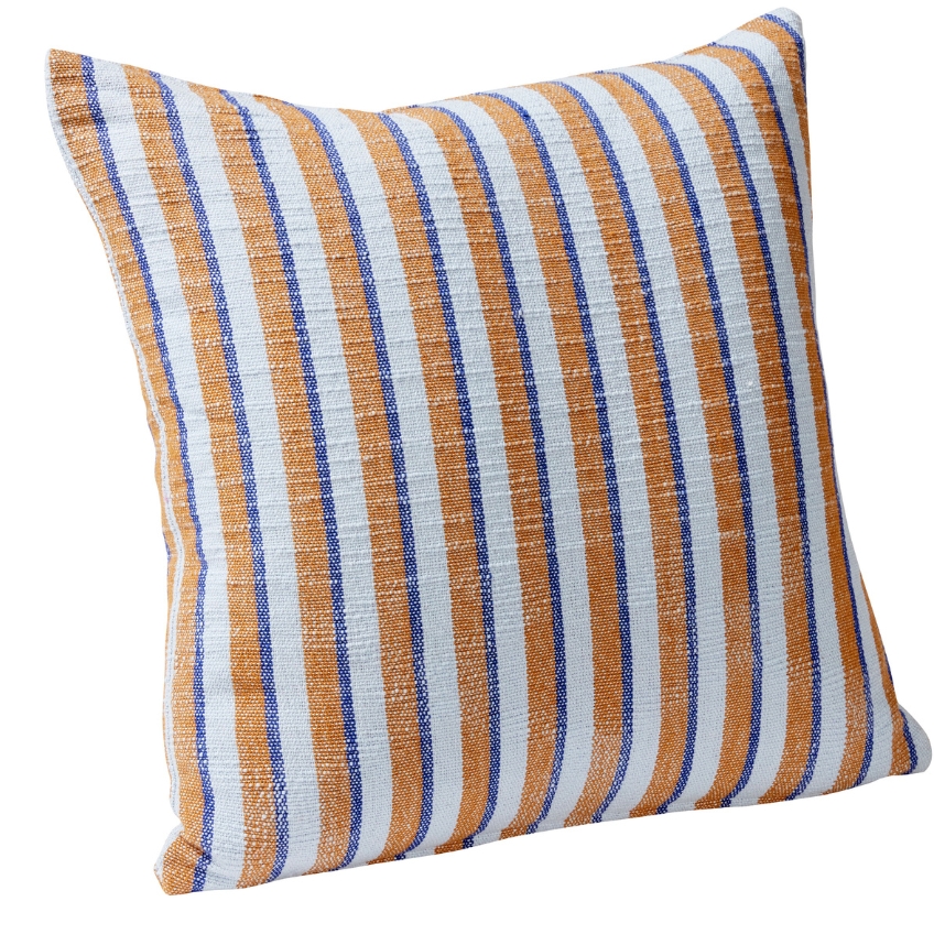 Modro-oranžový bavlněný polštář Hübsch Pavilion 50 x 50 cm Hübsch