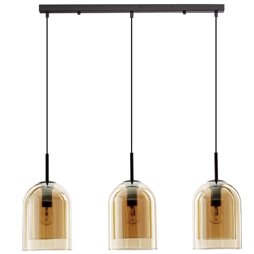 Oranžové skleněné závěsné světlo Nova Luce Velor 70 cm Nova Luce