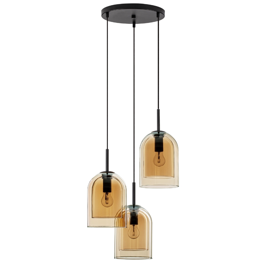 Oranžové skleněné závěsné světlo Nova Luce Velor 30 cm Nova Luce