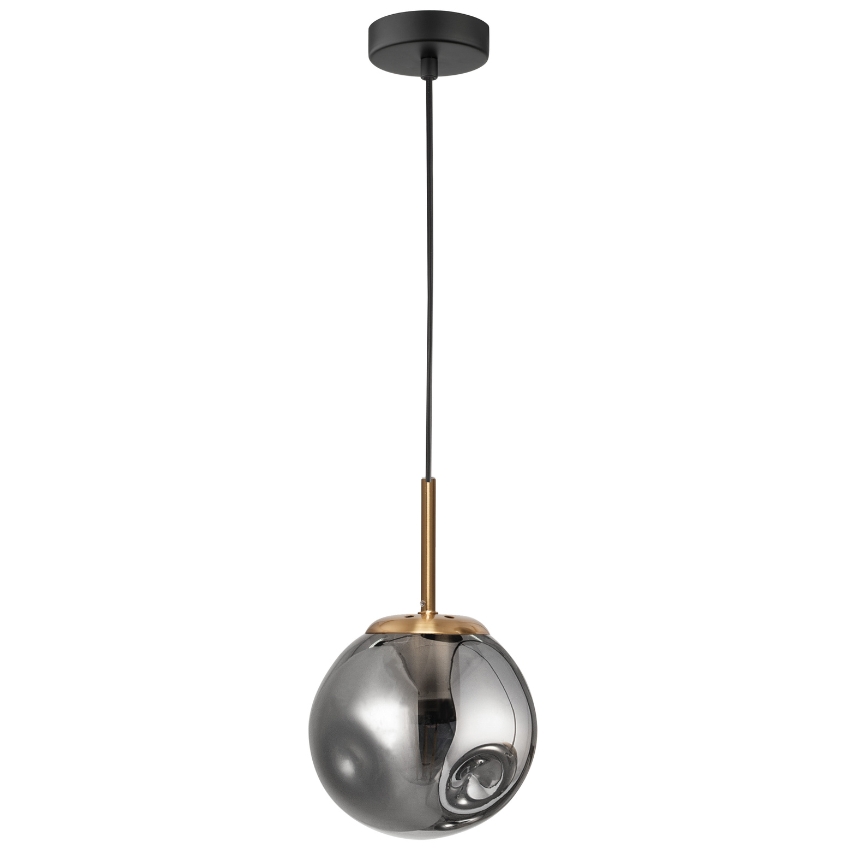 Šedé skleněné závěsné světlo Nova Luce Spada 15 cm Nova Luce