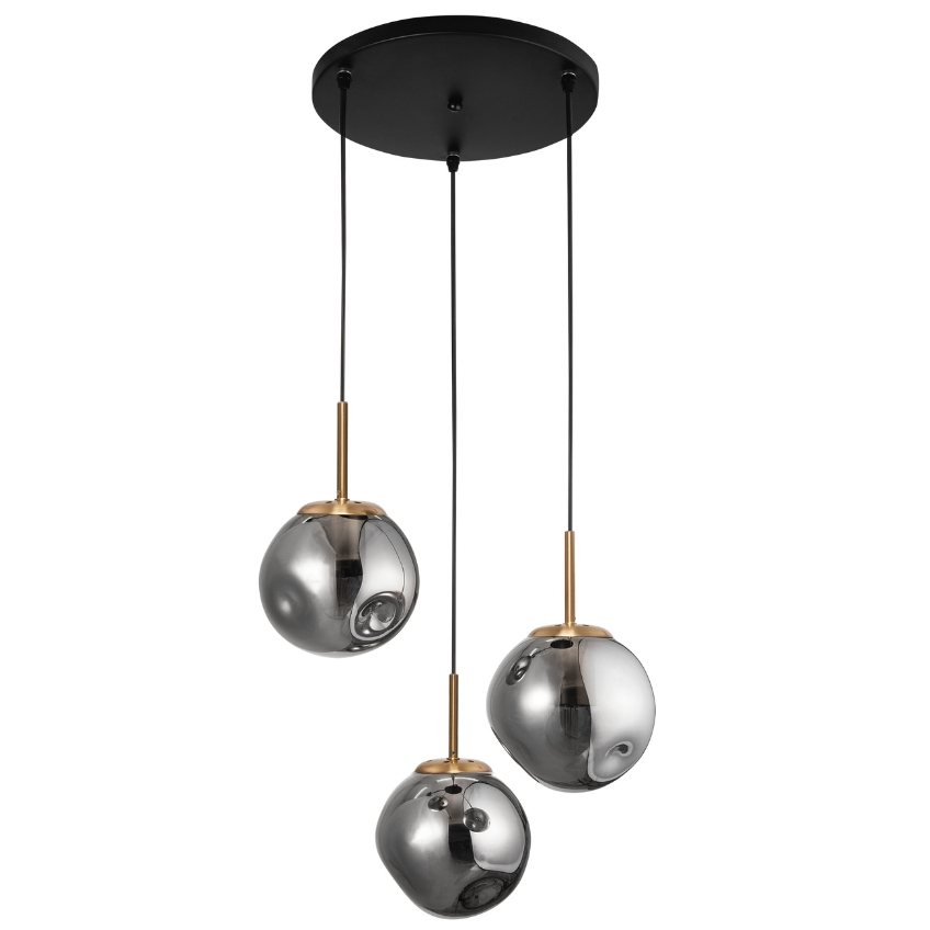 Šedé skleněné závěsné světlo Nova Luce Spada 40 cm Nova Luce