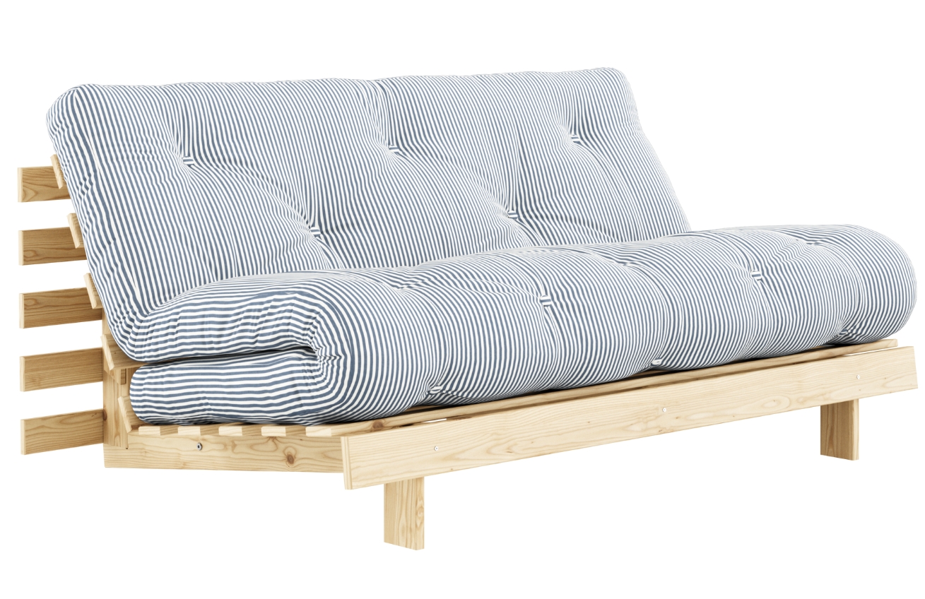 Modro-bílá dvoumístná rozkládací pohovka Karup Design Roots 160 cm Karup Design