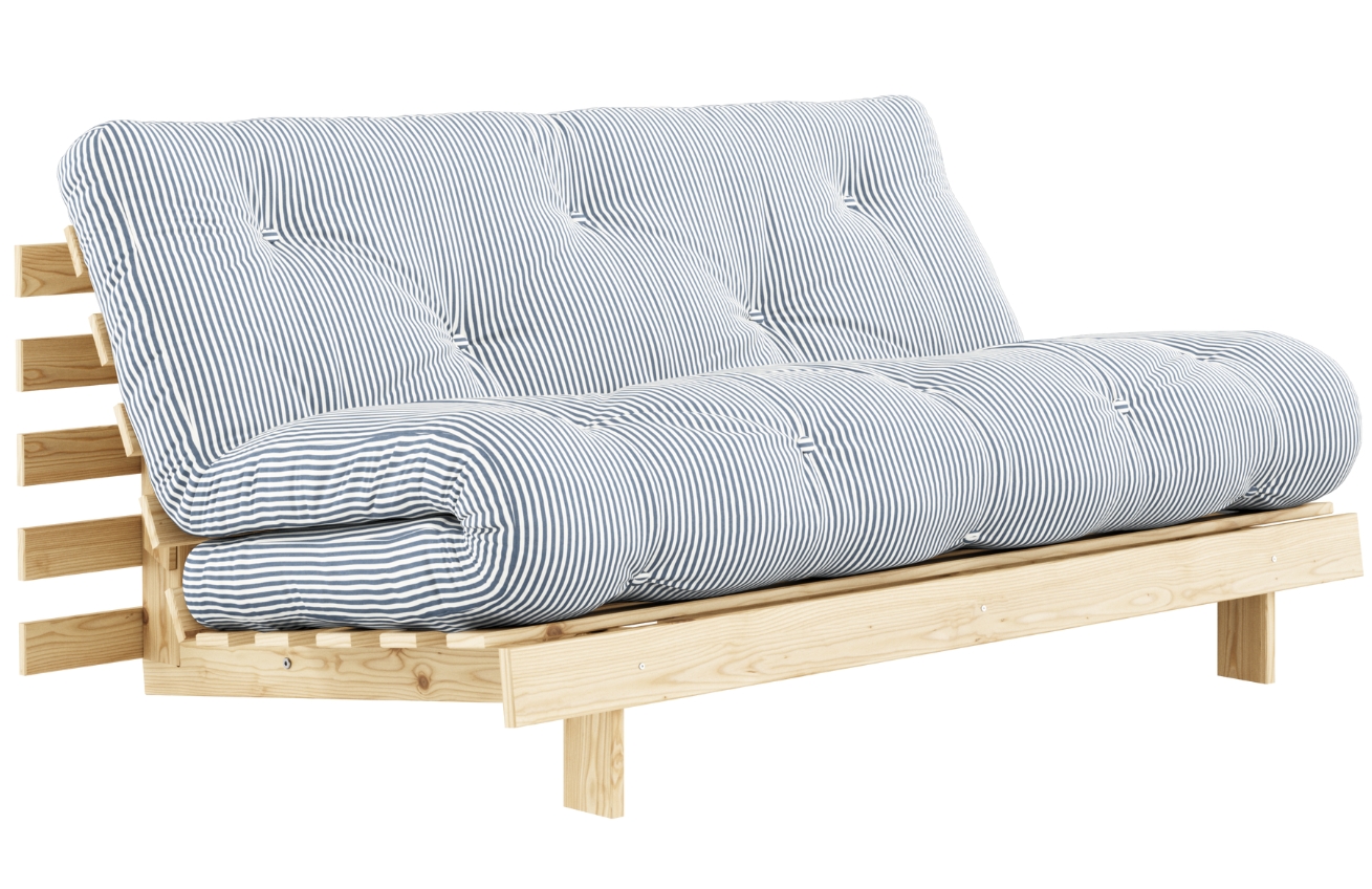 Modro-bílá dvoumístná rozkládací pohovka Karup Design Roots 140 cm Karup Design