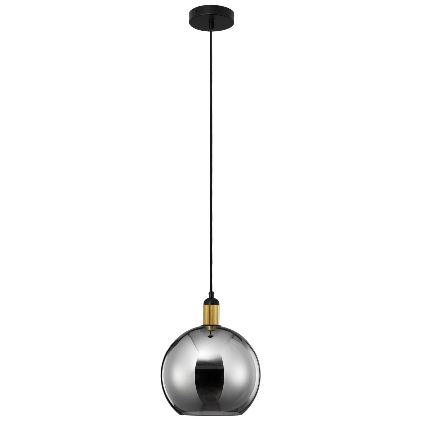 Kouřově šedé skleněné závěsné světlo Nova Luce Mirro 25 cm Nova Luce