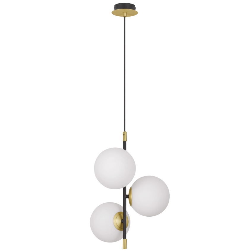 Opálově bílé skleněné závěsné světlo Nova Luce Git 33 cm Nova Luce