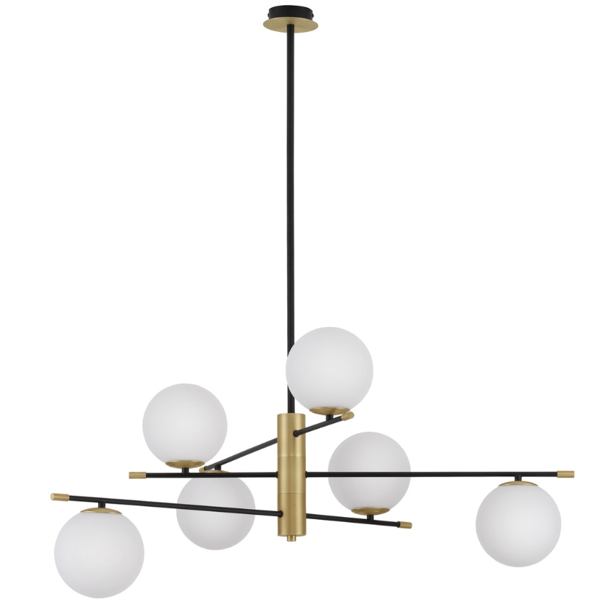 Opálově bílé skleněné závěsné světlo Nova Luce Git 100 cm Nova Luce