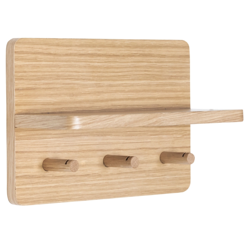 Dubový nástěnný věšák Hübsch Space 30 cm Hübsch