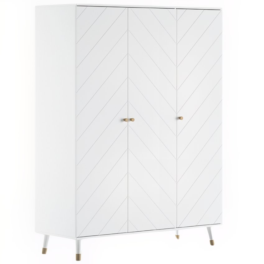 Bílá lakovaná šatní skříň Vipack Billy 200 x 150 cm Vipack