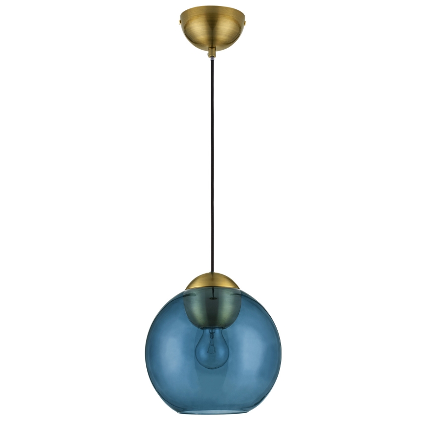 Modré skleněné závěsné světlo Nova Luce Midori 24 cm Nova Luce