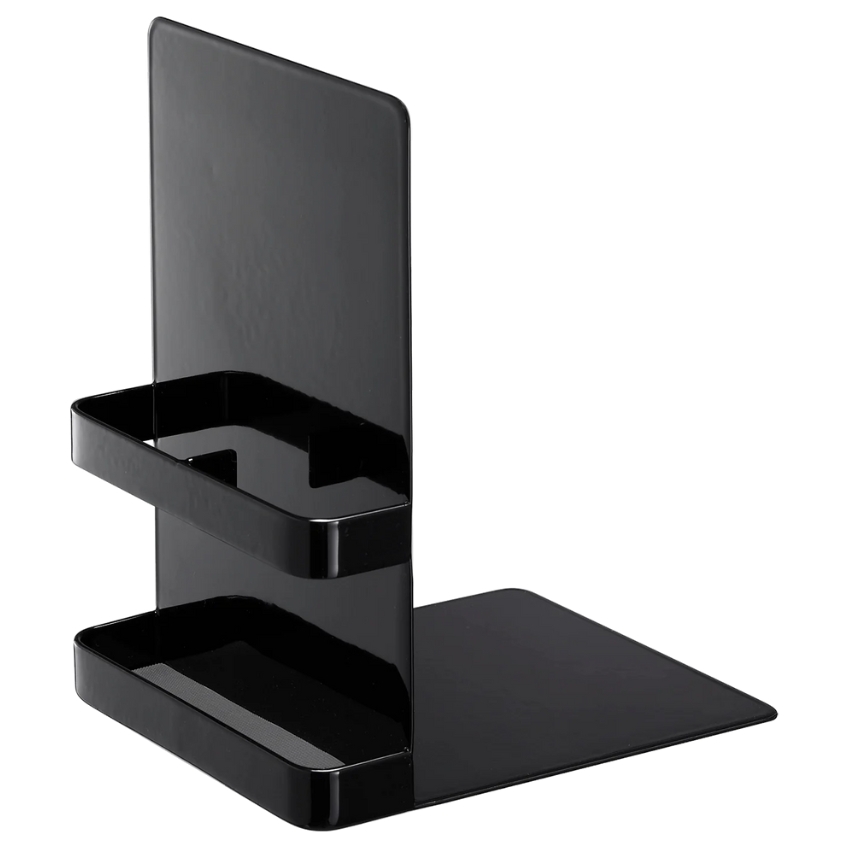 Set dvou černých kovových zarážek na knihy Yamazaki Tower 18 cm YAMAZAKI