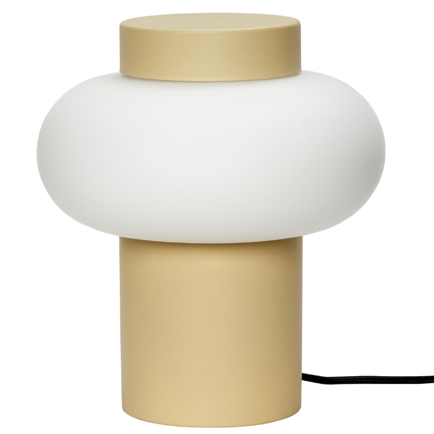Bílo-béžová kovová stolní lampa Hübsch Camp Hübsch