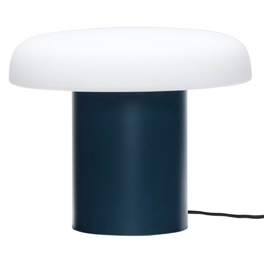 Bílo-modrá kovová stolní lampa Hübsch Ateliers Hübsch